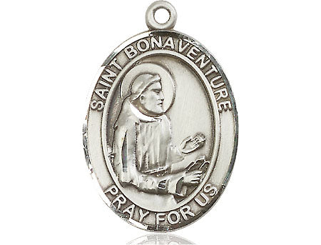 Extel Large Oval Pewter St. Bonaventure Medal, Made in USA