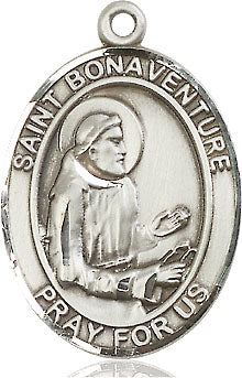 Extel Large Oval Pewter St. Bonaventure Medal, Made in USA