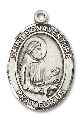 Extel Large Oval Sterling Silver St. Bonaventure Medal, Made in USA