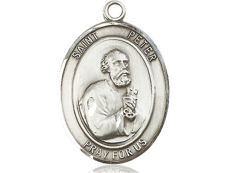 Extel Large Oval Pewter St. Peter the Apostle Medal, Made in USA