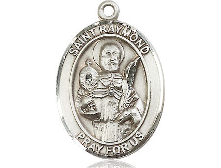 Extel Large Oval Pewter St. Raymond Nonnatus Medal, Made in USA