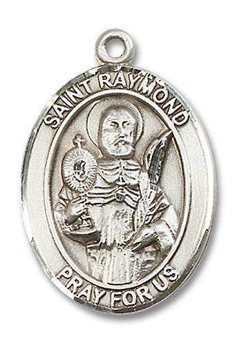 Extel Large Oval Sterling Silver St. Raymond Nonnatus Medal, Made in USA