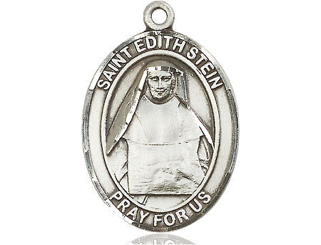 Extel Large Oval Pewter St. Edith Stein Medal, Made in USA