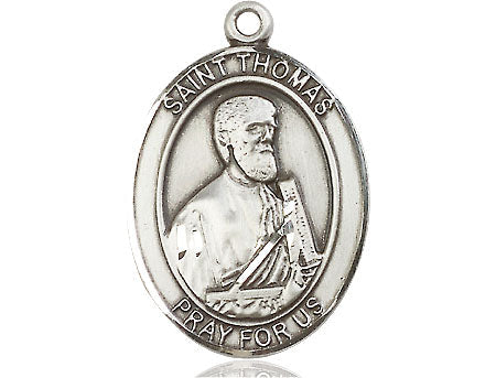 Extel Large Oval  Pewter St. Thomas the Apostle Medal, Made in USA