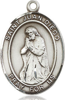 Extel Large Oval Pewter St. Juan Diego Medal, Made in USA