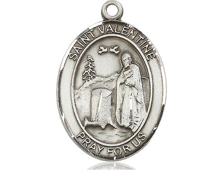 Extel Large Oval  Pewter St. Valentine of Rome Medal, Made in USA