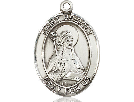 Extel Large Oval Pewter St. Bridget of Sweden Medal, Made in USA