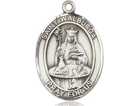 Extel Large Oval Pewter St. Walburga Medal, Made in USA