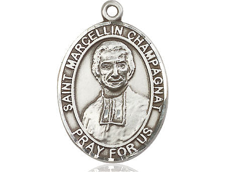 Extel Large Oval Pewter St. Marcellin Champagnat Medal, Made in USA