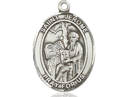 Extel Large Oval Pewter St. Jerome Medal, Made in USA