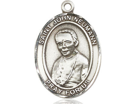 Extel Large Oval Pewter St. John Neumann Medal, Made in USA