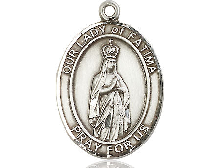 Extel Large Oval Pewter Our Lady of Fatima Medal