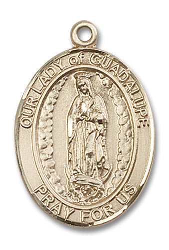 Extel Large Oval 14kt Gold Filled Our Lady of Guadalupe Medal