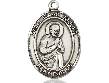 Extel Large Oval Pewter St. Isaac Jogues Medal, Made in USA