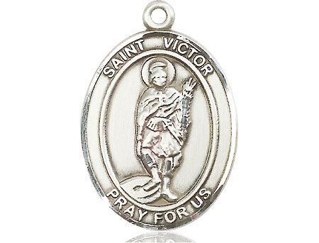 Extel Large Oval Pewter St. Victor of Marseilles Medal, Made in USA