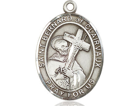 Extel Large Oval Pewter St. Bernard of Clairvaux Medal, Made in USA