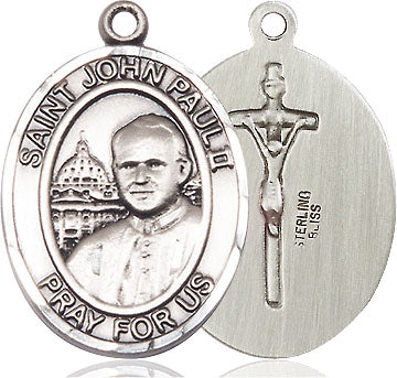 Extel Large Oval Pewter St. John Paul II Medal, Made in USA