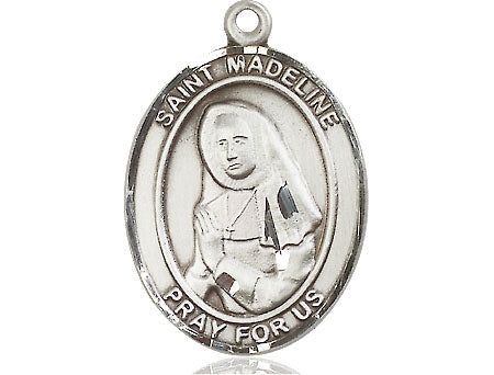 Extel Large Oval  Pewter St. Madeline Sophie Barat Medal, Made in USA