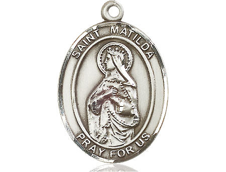 Extel Large Oval Pewter St. Matilda Medal, Made in USA