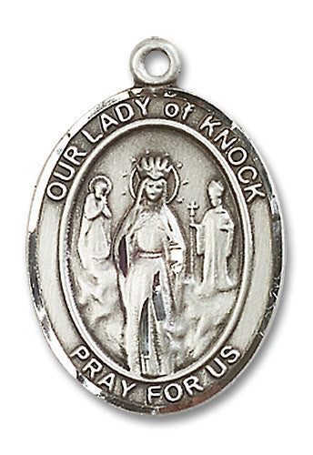 Extel Large Oval Sterling Silver Our Lady of Knock Medal