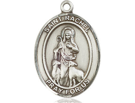 Extel Large Oval Pewter St. Rachel Medal, Made in USA