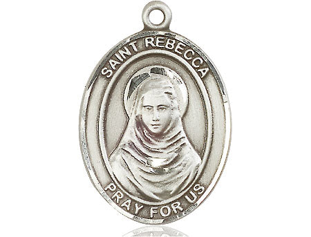 Extel Large Oval Pewter St. Rebecca Medal, Made in USA