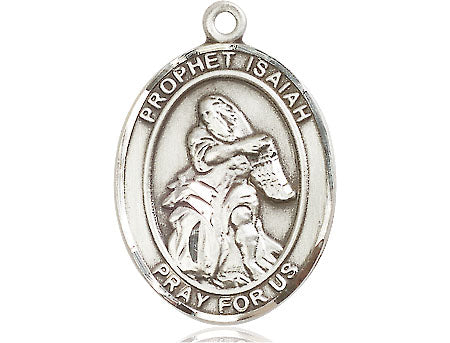 Extel Large Oval Pewter St. Isaiah Medal, Made in USA