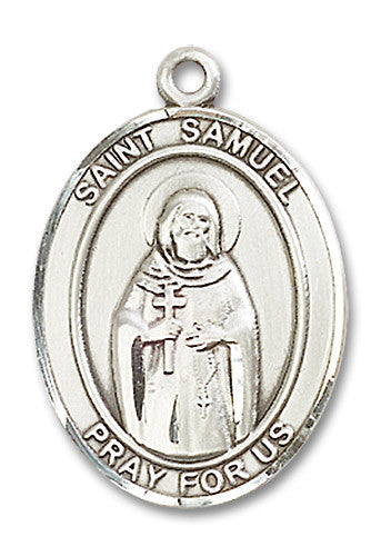 Extel Large Oval Sterling Silver St. Samuel Medal, Made in USA