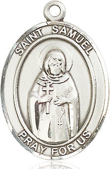 Extel Large Oval Sterling Silver St. Samuel Medal, Made in USA