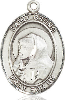 Extel Large Oval Pewter St. Bruno Medal, Made in USA