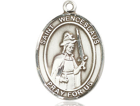 Extel Large Oval Pewter St. Wenceslaus Medal, Made in USA