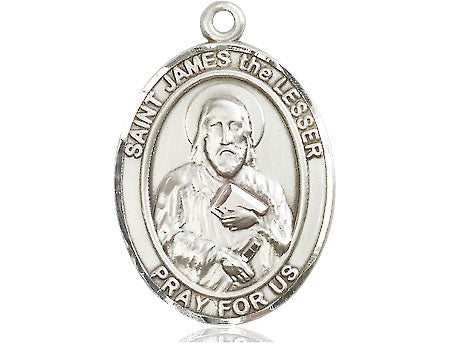 Extel Large Oval Pewter St. James the Lesser Medal, Made in USA