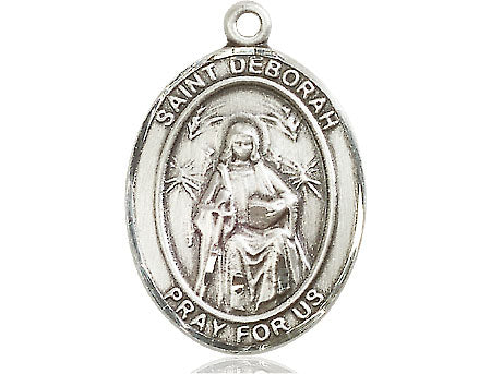 Extel Large Oval  Pewter St. Deborah Medal, Made in USA