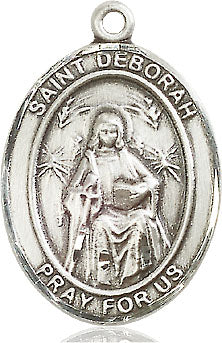 Extel Large Oval  Pewter St. Deborah Medal, Made in USA