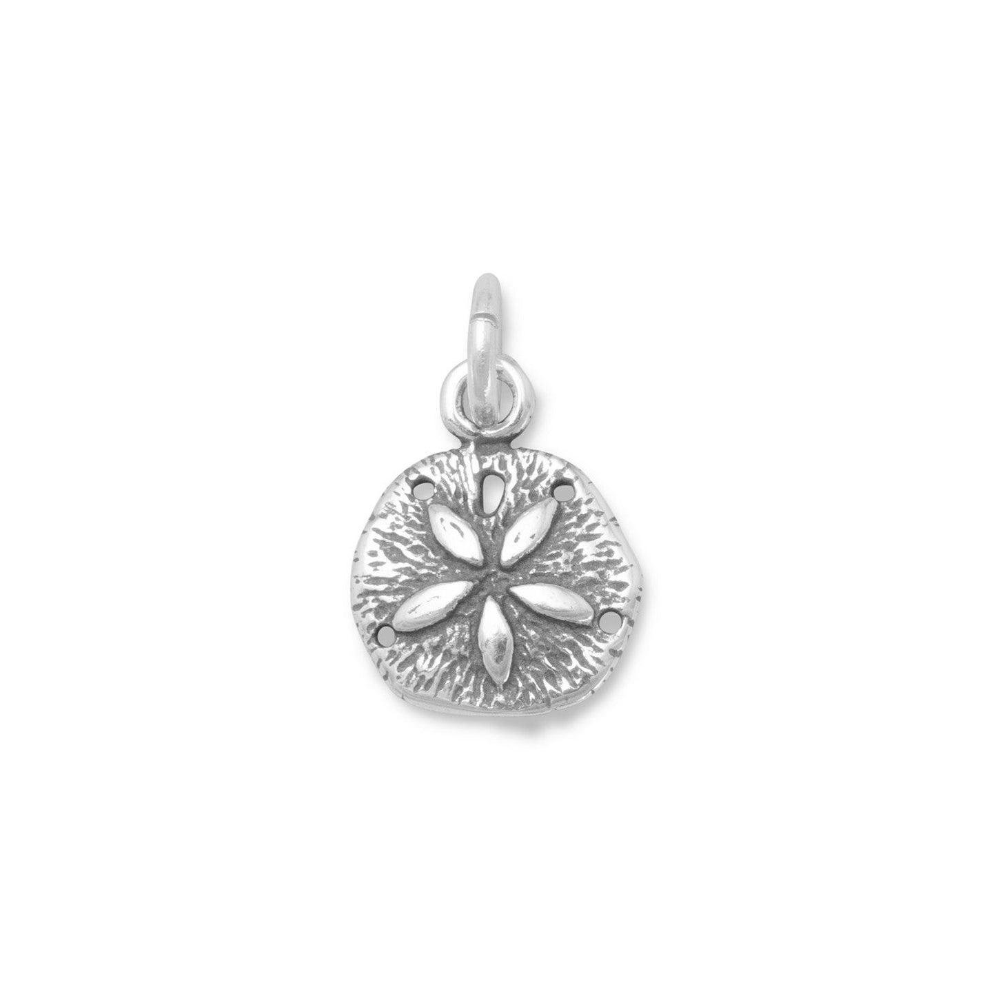 Extel Oxidized Sterling Silver Sand Dollar Charm