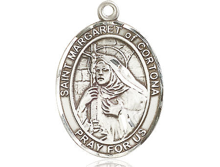 Extel Large Oval Pewter St. Margaret of Cortona Medal, Made in USA