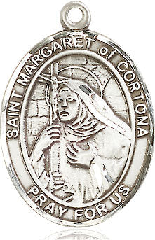 Extel Large Oval Pewter St. Margaret of Cortona Medal, Made in USA