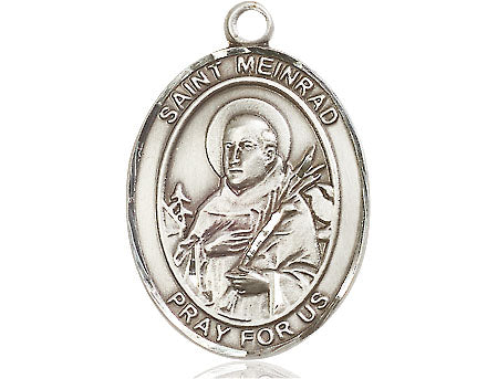 Extel Large Oval Pewter St. Meinrad of Einsideln Medal, Made in USA