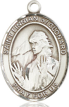 Extel Large Oval Pewter St. Finnian of Clonard Medal, Made in USA