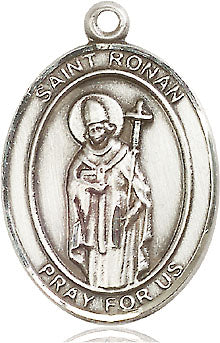 Extel Large Oval Sterling Silver St. Ronan Medal, Made in USA