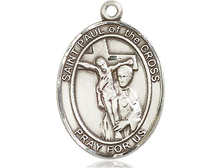 Extel Large Oval Pewter St. Paul of the Cross Medal, Made in USA