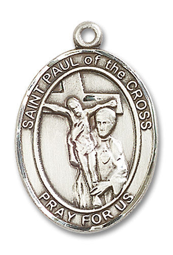 Extel Large Oval Sterling Silver St. Paul of the Cross Medal, Made in USA