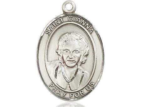 Extel Large Oval Pewter St. Gianna Medal, Made in USA