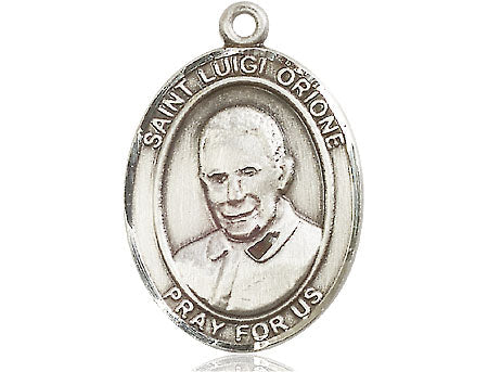 Extel Large Oval Pewter St. Luigi Orione Medal, Made in USA