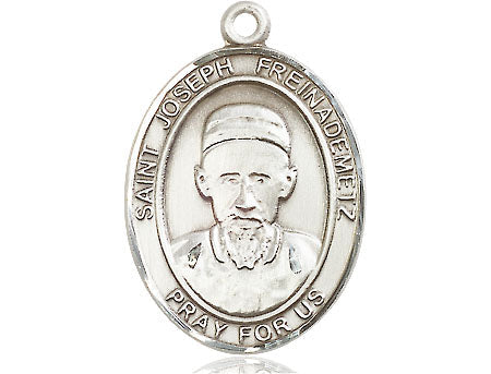 Extel Large Oval Pewter St. Joseph Freinademetz Medal, Made in USA