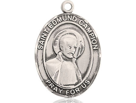 Extel Large Oval Pewter St. Edmund Campion Medal, Made in USA