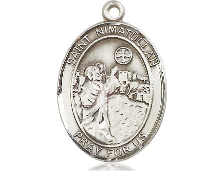 Extel Large Oval Pewter St. Nimatullah Medal, Made in USA