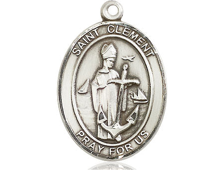 Extel Large Oval Pewter St. Clement Medal, Made in USA