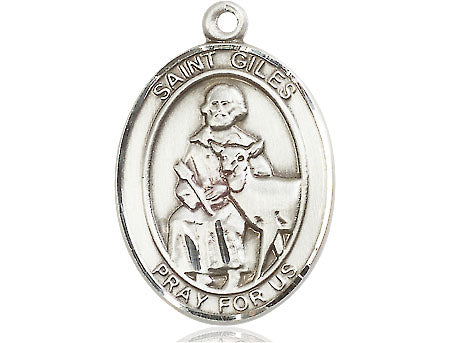 Extel Large Oval Pewter St. Giles Medal, Made in USA