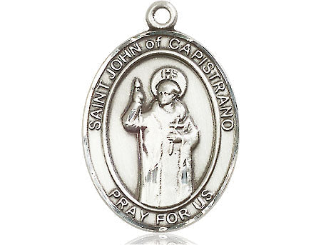 Extel Large Oval Pewter St. John of Capistrano Medal, Made in USA